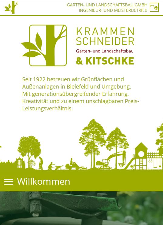 Texter Bielefeld: Referenz Krammenschneider und Kitschke GmbH, Bielefeld / Der Text der Website stammt von Karin Dippel, Text-Agentur NA SO WAS
