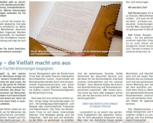 Texter Bielefeld: Referenzen bf info 2/2019 / Kunden- und Mitarbeitermagazin von Bockermann Fritze
